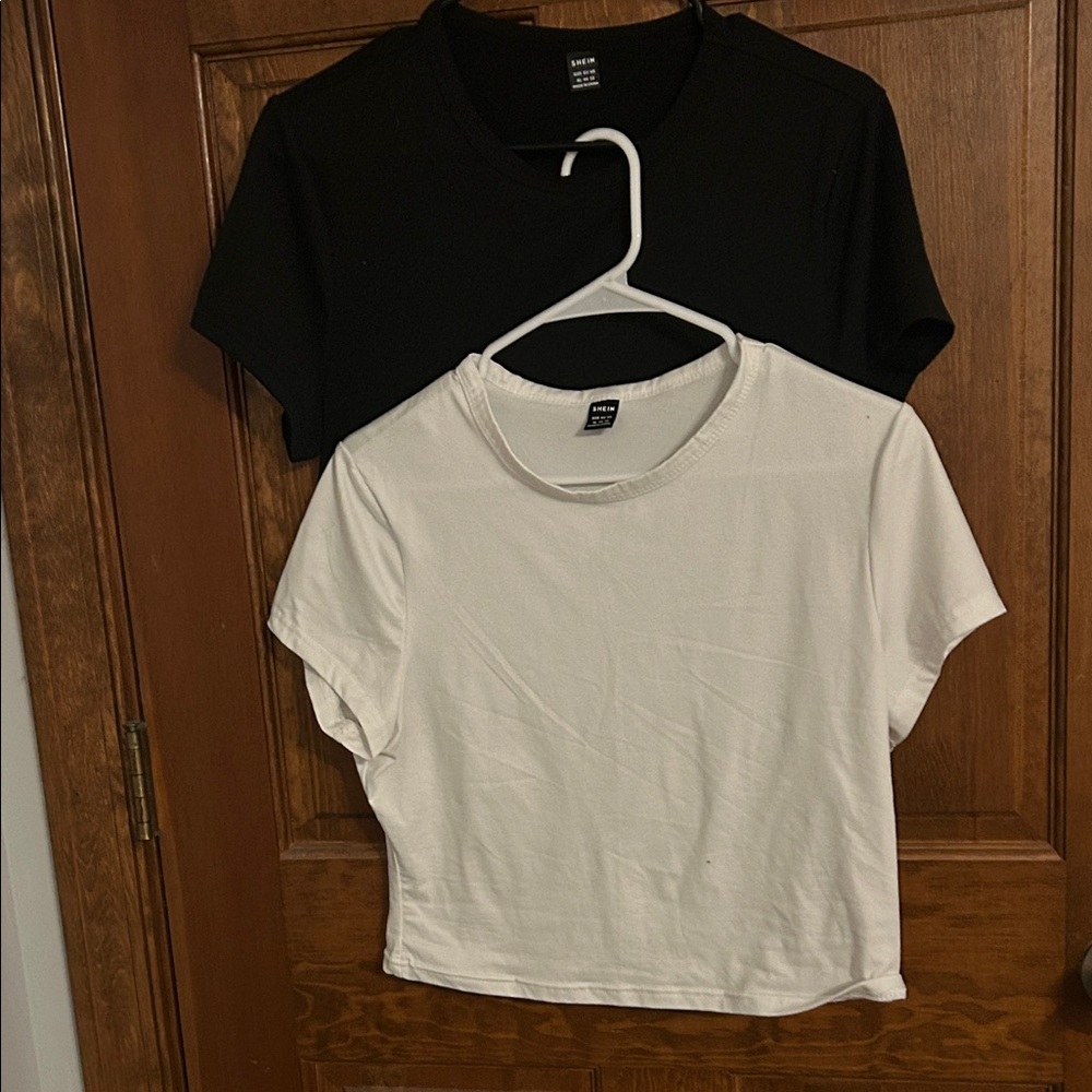 SHEIN Black and White Women Tops
